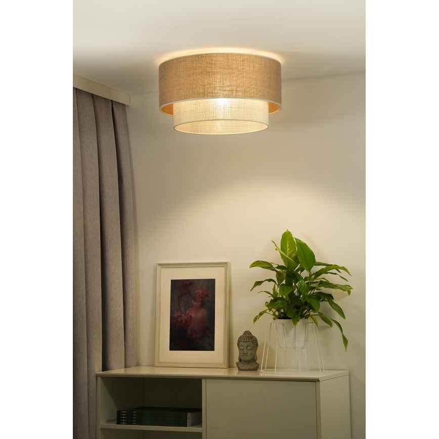 Duolla - Laevalgusti YUTE BOHO 3xE27/15W/230V d. 60 cm pruun/kreemikas