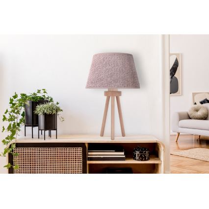 Duolla - Laualamp BOUCLE 1xE27/15W/230V d. 28 cm pruun/puit