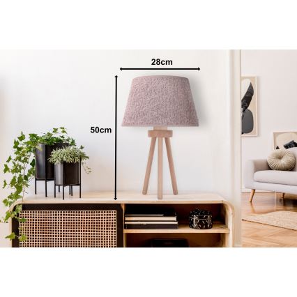 Duolla - Laualamp BOUCLE 1xE27/15W/230V d. 28 cm pruun/puit
