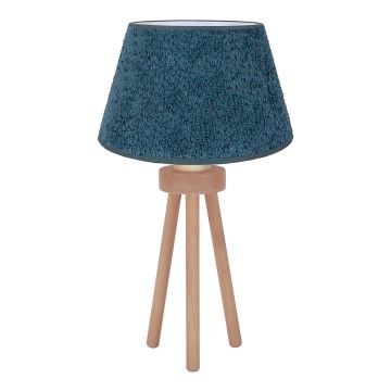 Duolla - Laualamp BOUCLE 1xE27/15W/230V d. 28 cm türkiis/puit