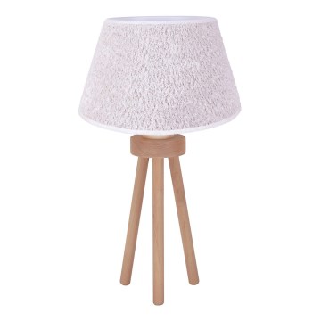 Duolla - Laualamp BOUCLE 1xE27/15W/230V d. 28 cm valge/puit