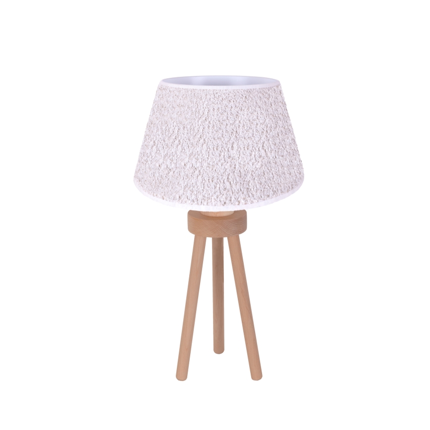 Duolla - Laualamp BOUCLE 1xE27/15W/230V d. 28 cm valge/puit