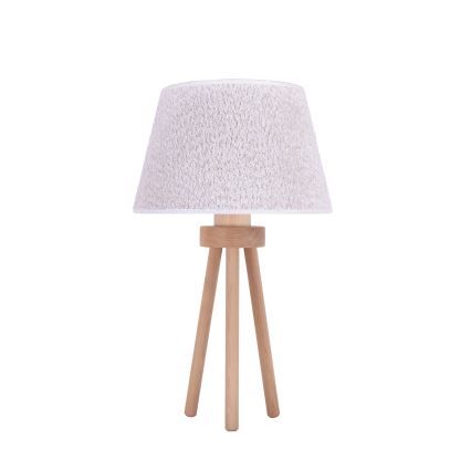 Duolla - Laualamp BOUCLE 1xE27/15W/230V d. 28 cm valge/puit