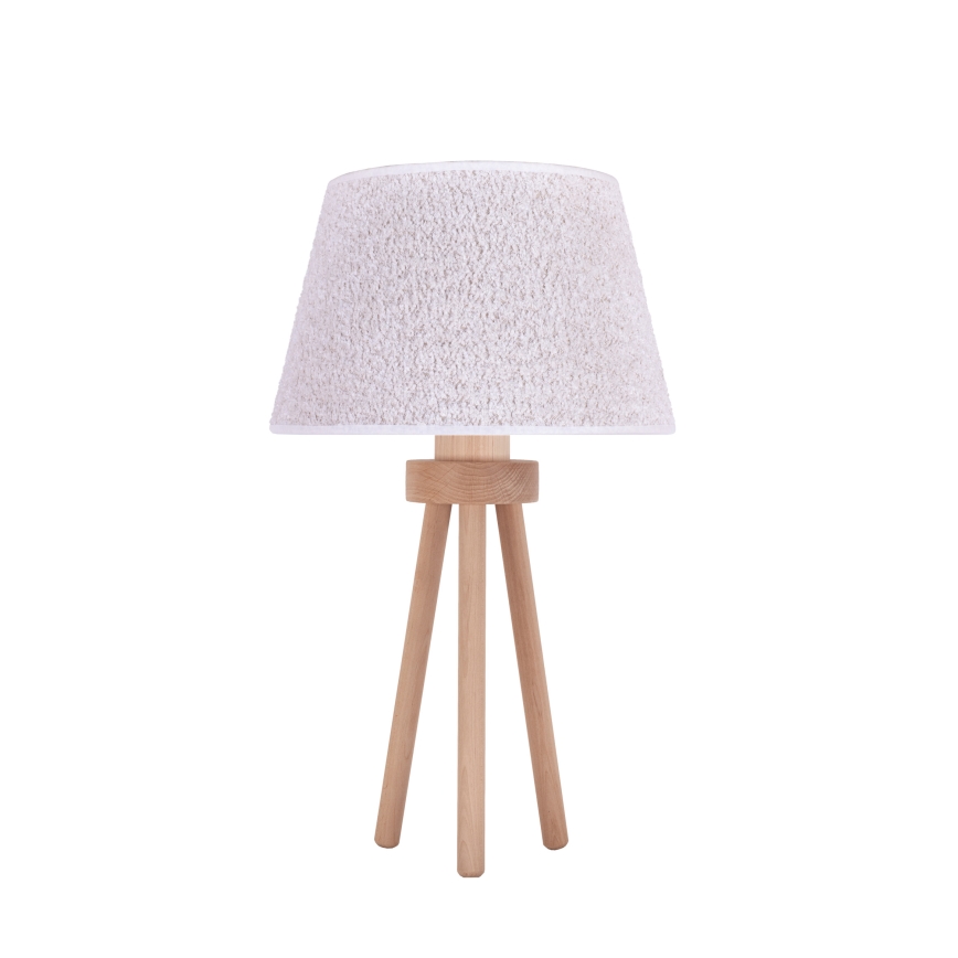 Duolla - Laualamp BOUCLE 1xE27/15W/230V d. 28 cm valge/puit