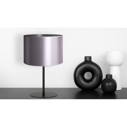 Duolla - Laualamp CANNES 1xE14/15W/230V d. 20 cm hõbedane/must