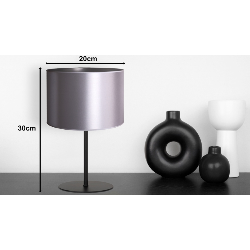 Duolla - Laualamp CANNES 1xE14/15W/230V d. 20 cm hõbedane/must