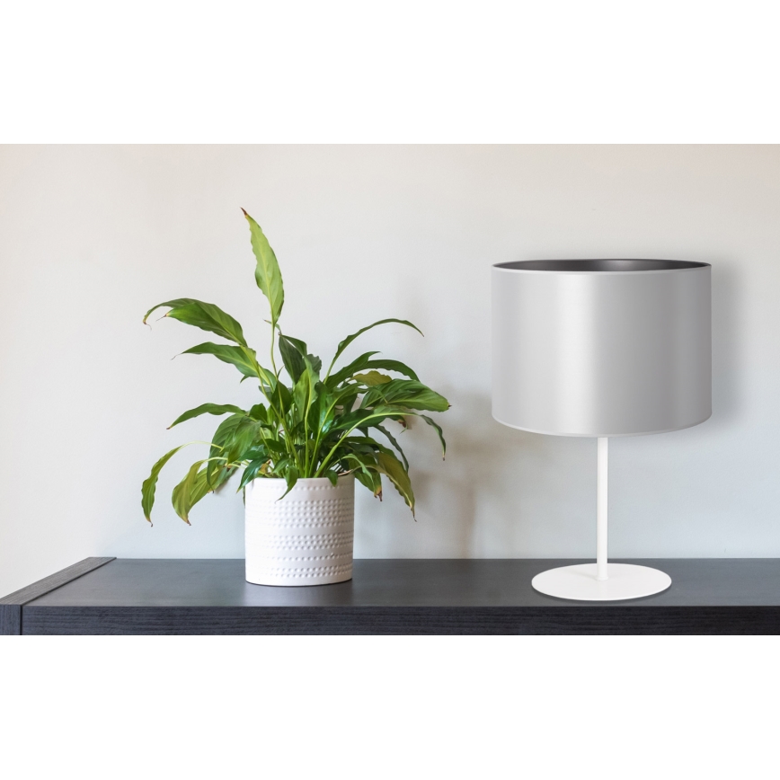 Duolla - Laualamp CANNES 1xE14/15W/230V d. 20 cm hõbedane/valge