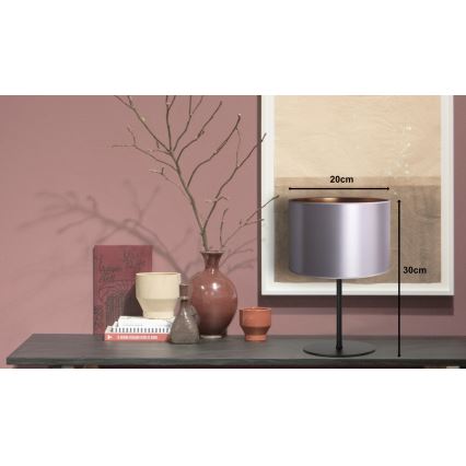 Duolla - Laualamp CANNES 1xE14/15W/230V d. 20 cm hõbedane/vask/must