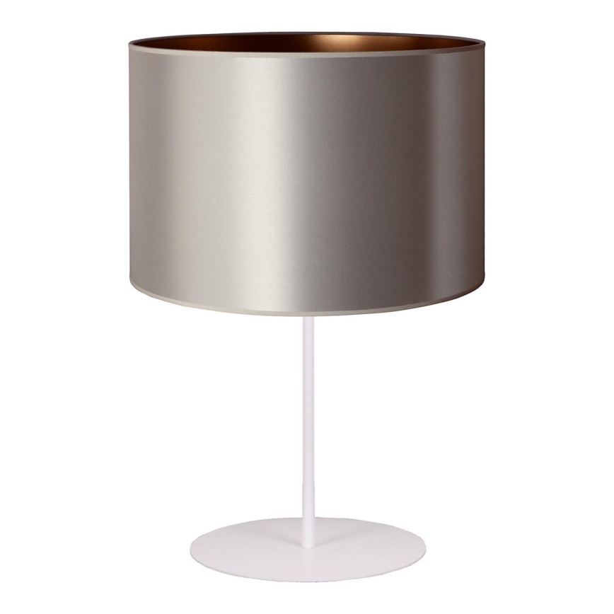 Duolla - Laualamp CANNES 1xE14/15W/230V d. 20 cm hõbedane/vask/valge