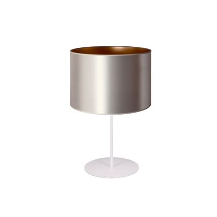 Duolla - Laualamp CANNES 1xE14/15W/230V d. 20 cm hõbedane/vask/valge