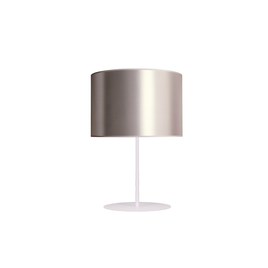 Duolla - Laualamp CANNES 1xE14/15W/230V d. 20 cm hõbedane/vask/valge