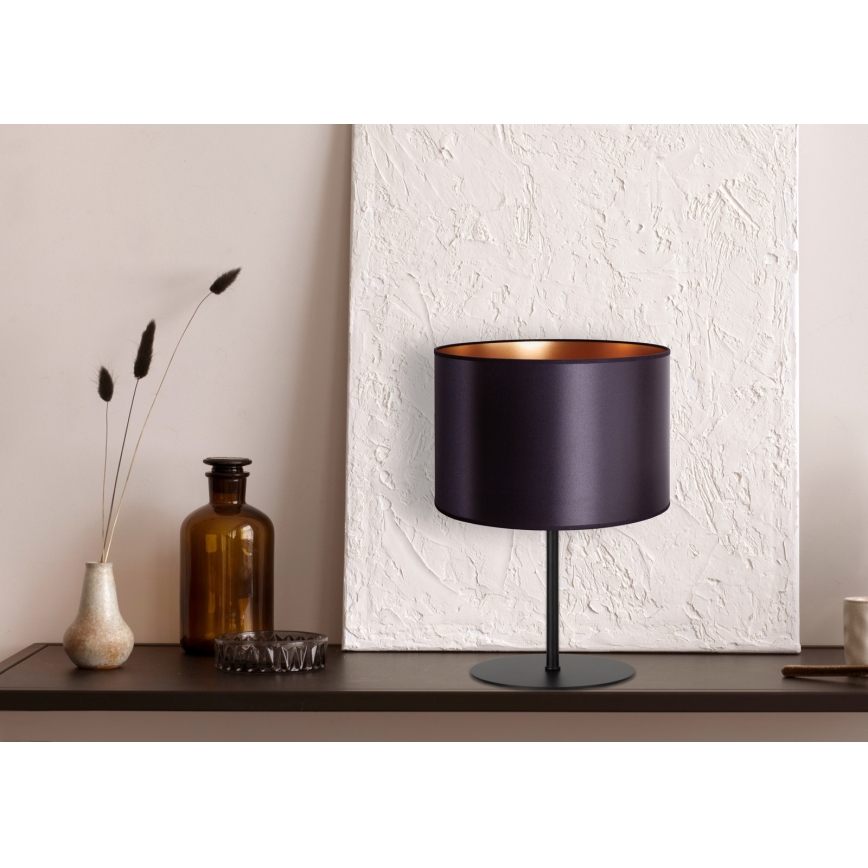 Duolla - Laualamp CANNES 1xE14/15W/230V d. 20 cm must/vask