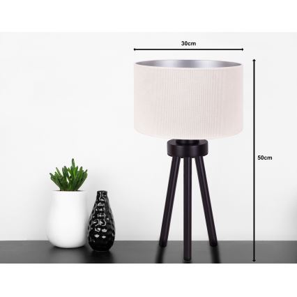Duolla - Laualamp LYON 1xE27/15W/230V d. 30 cm kreemikas
