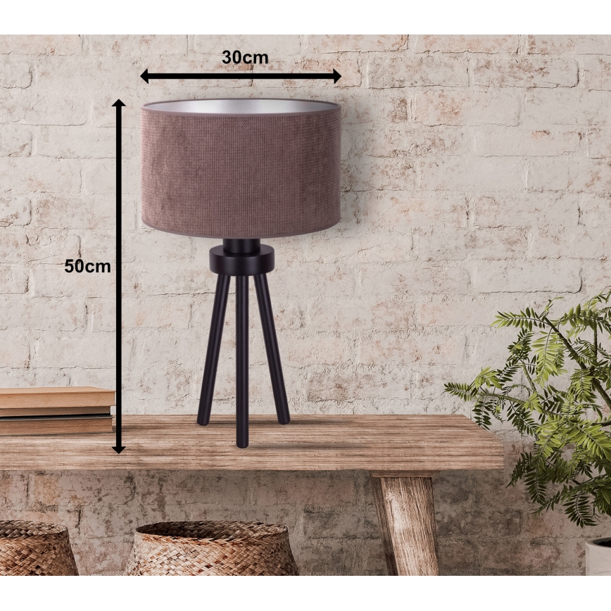 Duolla - Laualamp LYON 1xE27/15W/230V d. 30 cm pruun