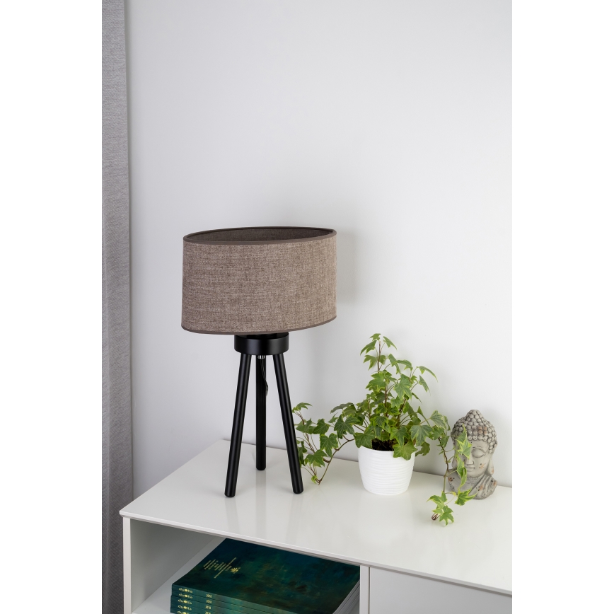 Duolla - Laualamp OVAL 1xE27/15W/230V d. 30 cm pruun