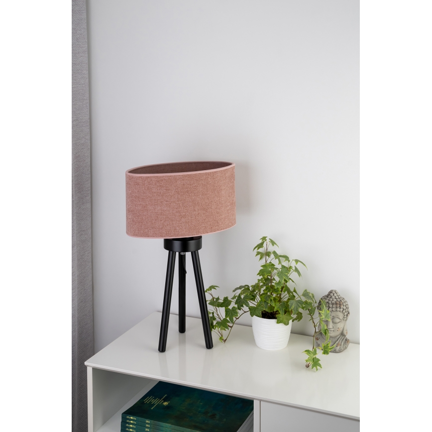 Duolla - Laualamp OVAL 1xE27/15W/230V d. 30 cm roosa
