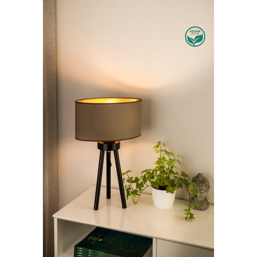 Duolla - Laualamp OVAL VEGAN 1xE27/15W/230V d. 30 cm beež