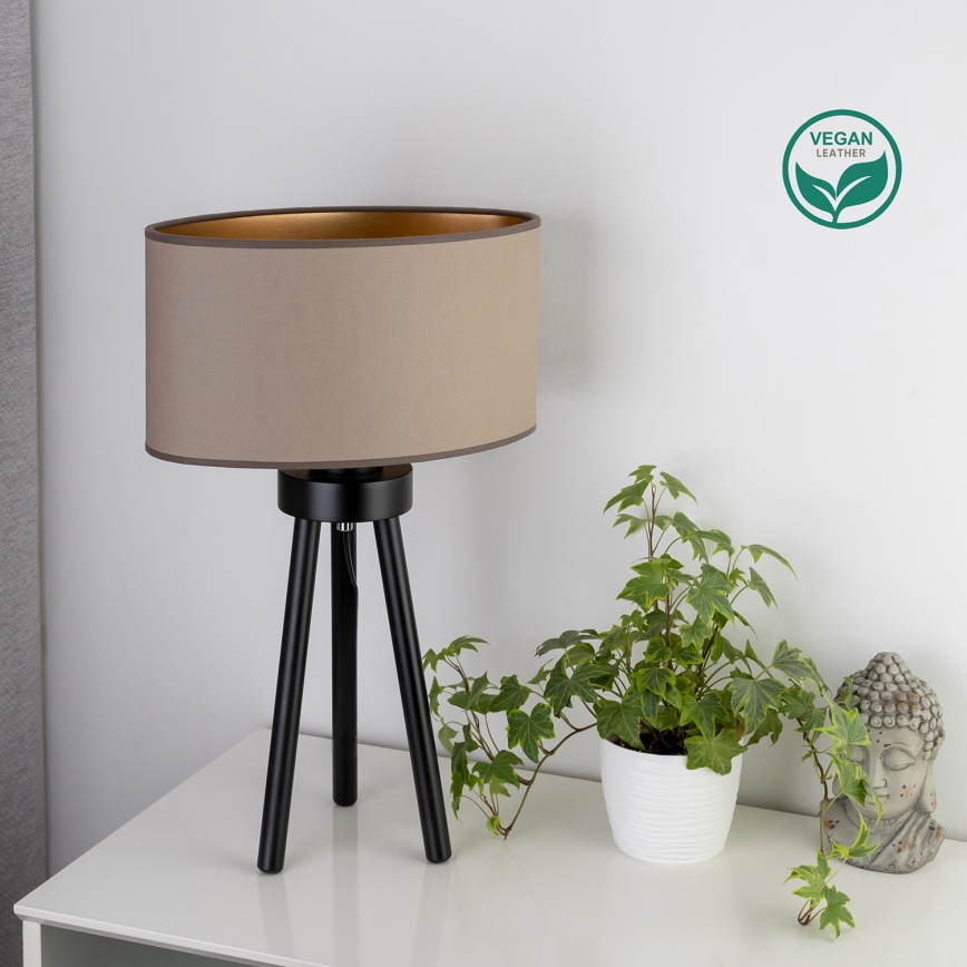 Duolla - Laualamp OVAL VEGAN 1xE27/15W/230V d. 30 cm beež