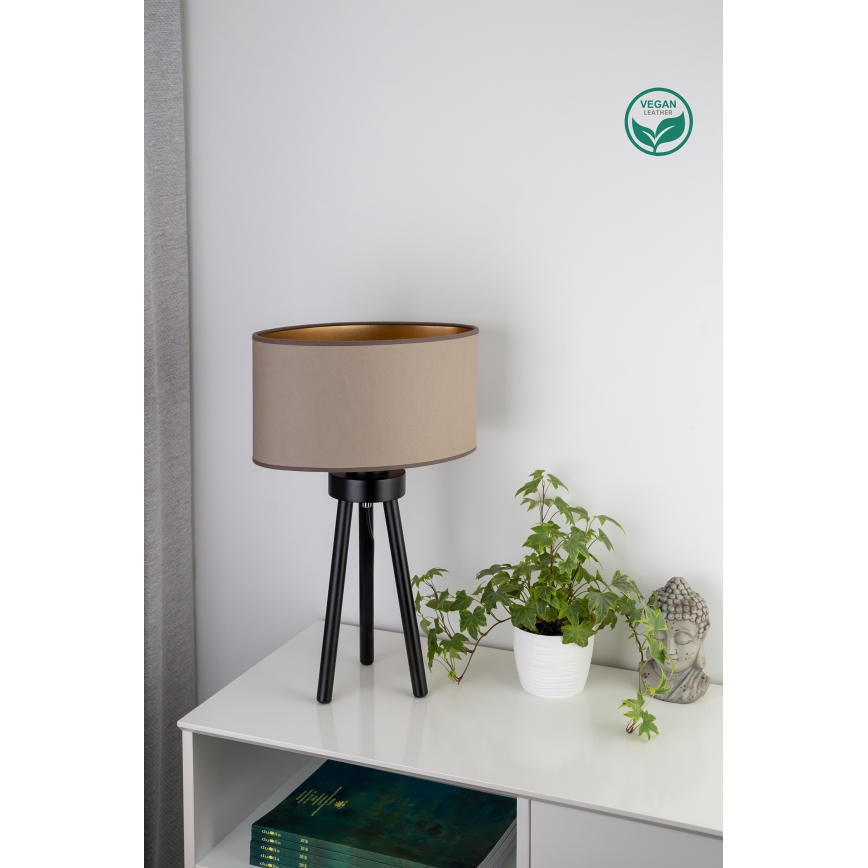 Duolla - Laualamp OVAL VEGAN 1xE27/15W/230V d. 30 cm beež