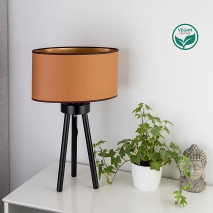 Duolla - Laualamp OVAL VEGAN 1xE27/15W/230V d. 30 cm pruun