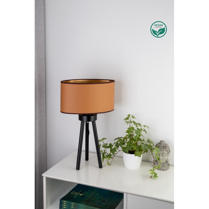 Duolla - Laualamp OVAL VEGAN 1xE27/15W/230V d. 30 cm pruun
