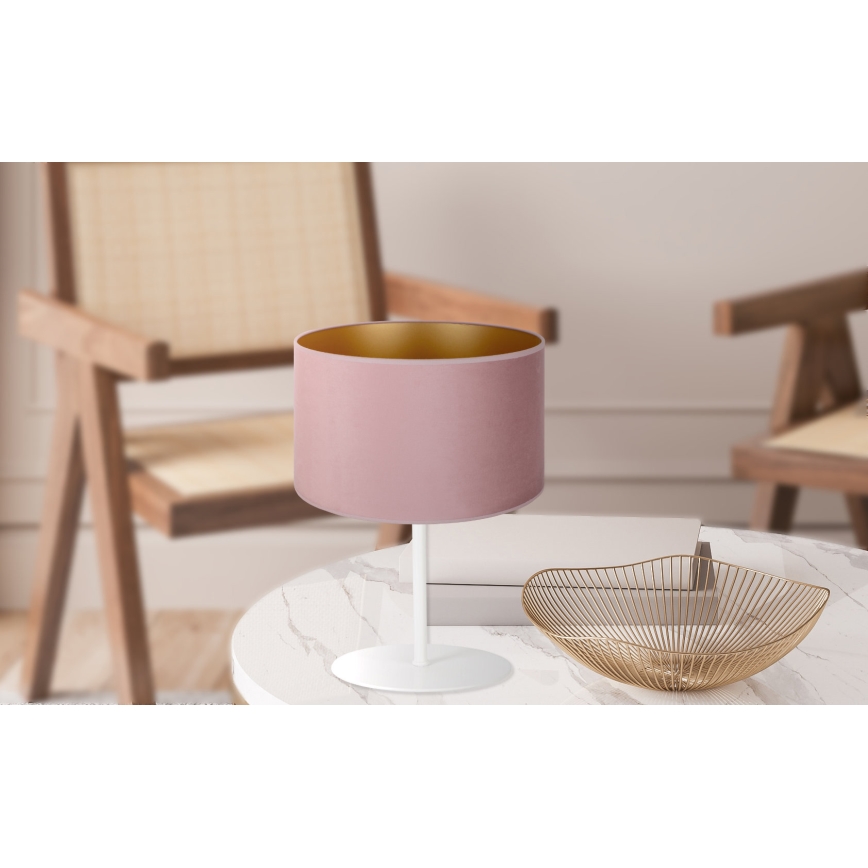 Duolla - Laualamp ROLLER 1xE14/15W/230V d. 20 cm roosa/kuldne