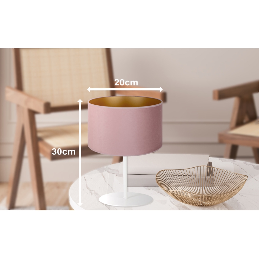 Duolla - Laualamp ROLLER 1xE14/15W/230V d. 20 cm roosa/kuldne