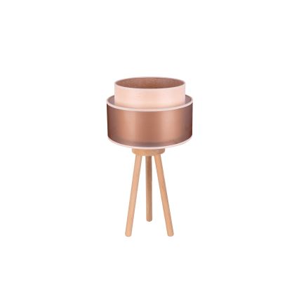 Duolla - Laualamp WOOD BOHO 1xE27/15W/230V d. 25 cm vask/pruun/beež