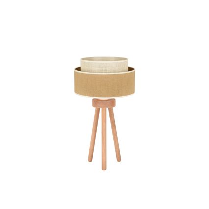 Duolla - Laualamp YUTE BOHO 1xE27/15W/230V d. 25 cm pruun/kreemikas