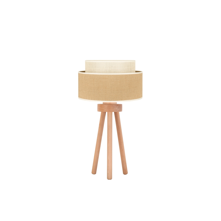 Duolla - Laualamp YUTE BOHO 1xE27/15W/230V d. 25 cm pruun/kreemikas