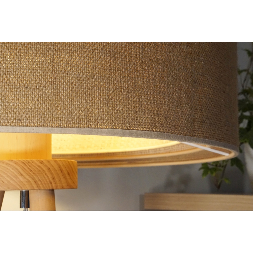 Duolla - Laualamp YUTE TRIO 1xE27/15W/230V d. 25 cm pruun/hall/beež