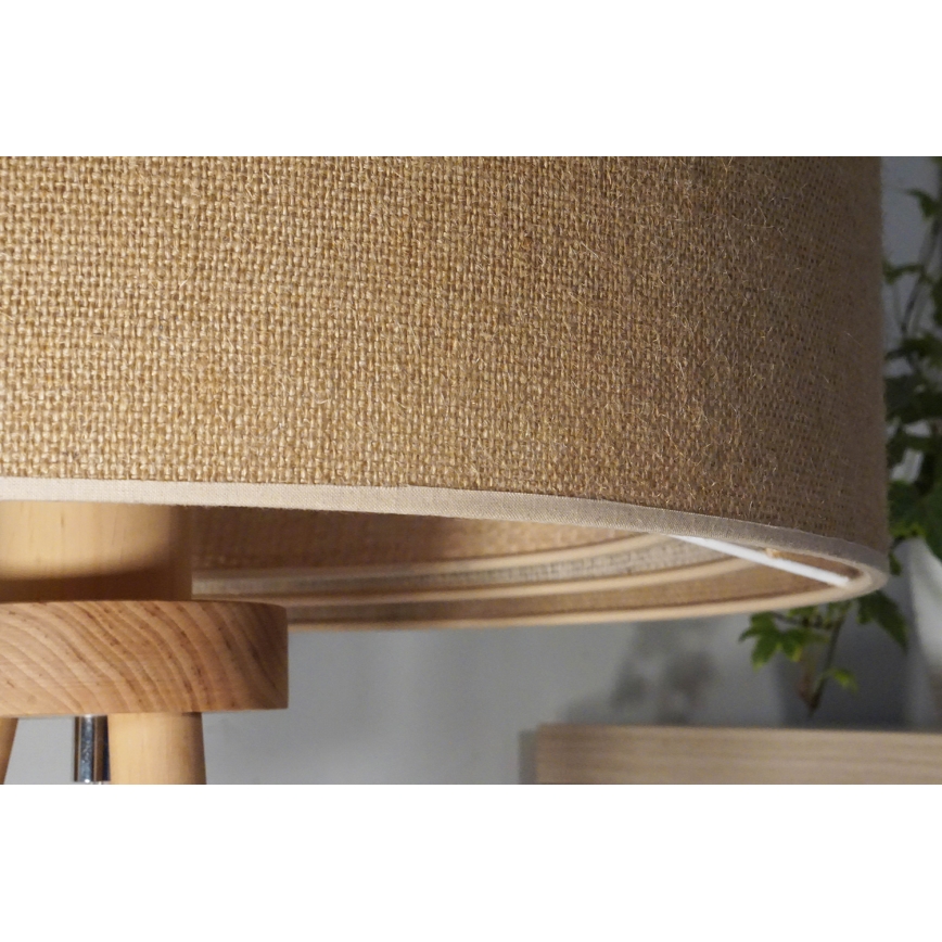 Duolla - Laualamp YUTE TRIO 1xE27/15W/230V d. 25 cm pruun/hall/beež