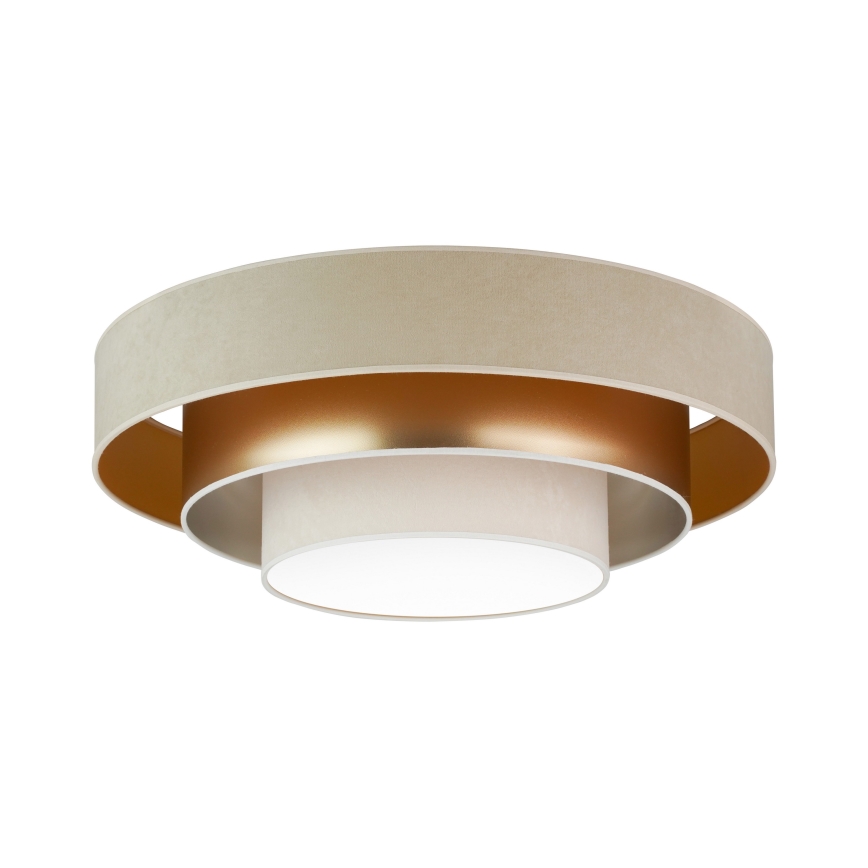 Duolla - LED Laevalgusti LUNETA LED/26W/230V d. 60 cm 4000K beež/kuldne/kreemikas