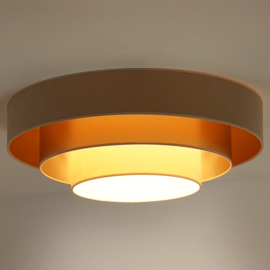 Duolla - LED Laevalgusti LUNETA LED/26W/230V d. 60 cm 4000K beež/kuldne/kreemikas