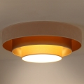 Duolla - LED Laevalgusti LUNETA LED/26W/230V d. 60 cm 4000K kreemikas/kuldne/beež