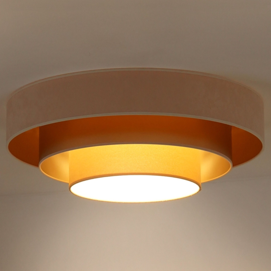 Duolla - LED Laevalgusti LUNETA LED/26W/230V d. 60 cm 4000K kreemikas/kuldne/beež