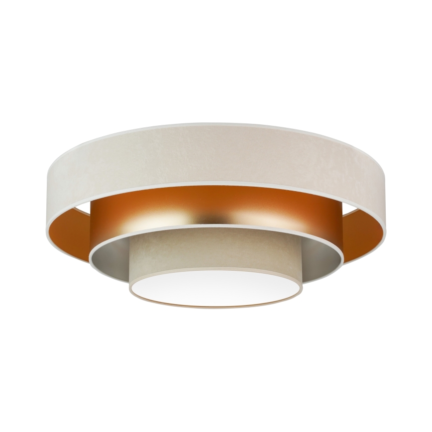 Duolla - LED Laevalgusti LUNETA LED/26W/230V d. 60 cm 4000K kreemikas/kuldne/beež