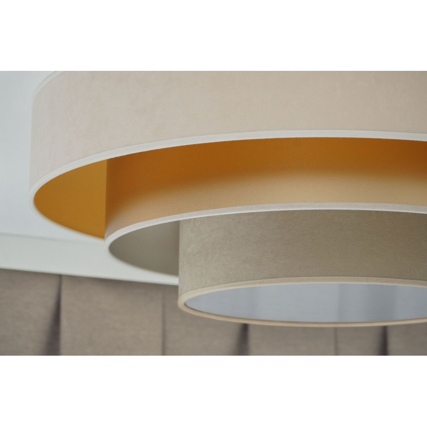 Duolla - LED Laevalgusti LUNETA LED/26W/230V d. 60 cm 4000K kreemikas/kuldne/beež