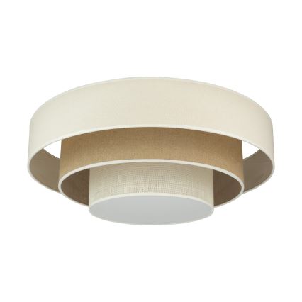 Duolla - LED Laevalgusti LUNETA LED/26W/230V d. 60 cm 4000K kreemikas/pruun