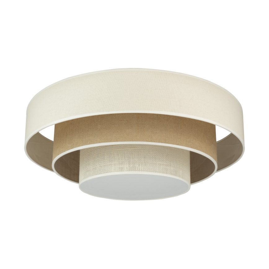 Duolla - LED Laevalgusti LUNETA LED/26W/230V d. 60 cm 4000K kreemikas/pruun
