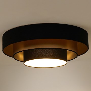 Duolla - LED Laevalgusti LUNETA LED/26W/230V d. 60 cm 4000K must/kuldne