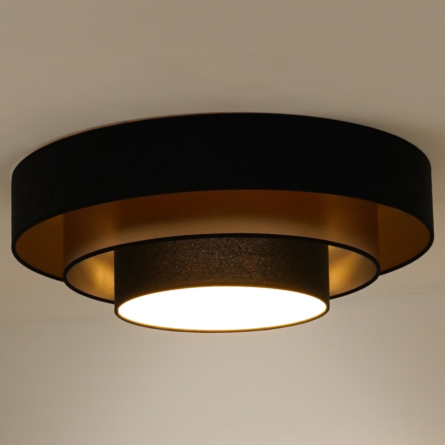 Duolla - LED Laevalgusti LUNETA LED/26W/230V d. 60 cm 4000K must/kuldne