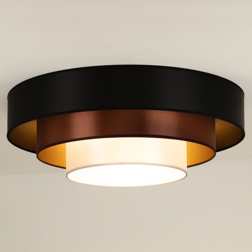 Duolla - LED Laevalgusti LUNETA LED/26W/230V d. 60 cm 4000K must/vask/valge