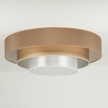 Duolla - LED Laevalgusti LUNETA LED/26W/230V d. 60 cm 4000K pruun/kuldne/valge