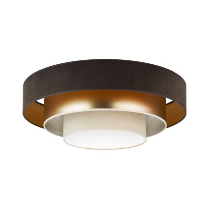 Duolla - LED Laevalgusti LUNETA LED/26W/230V d. 60 cm 4000K pruun/kuldne/kreemikas