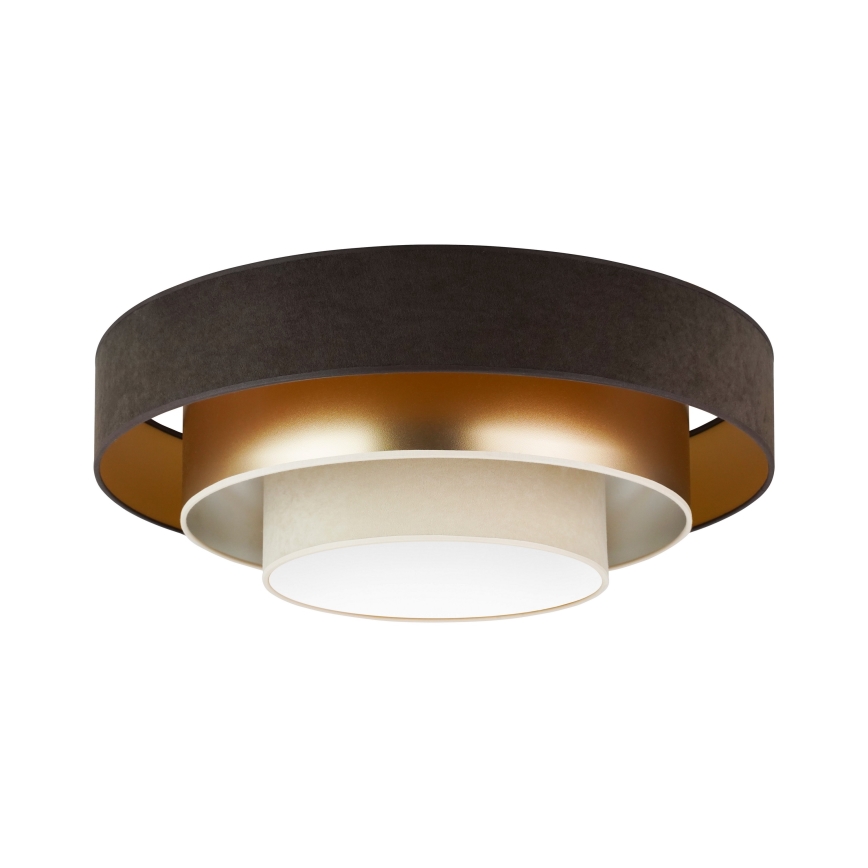 Duolla - LED Laevalgusti LUNETA LED/26W/230V d. 60 cm 4000K pruun/kuldne/kreemikas
