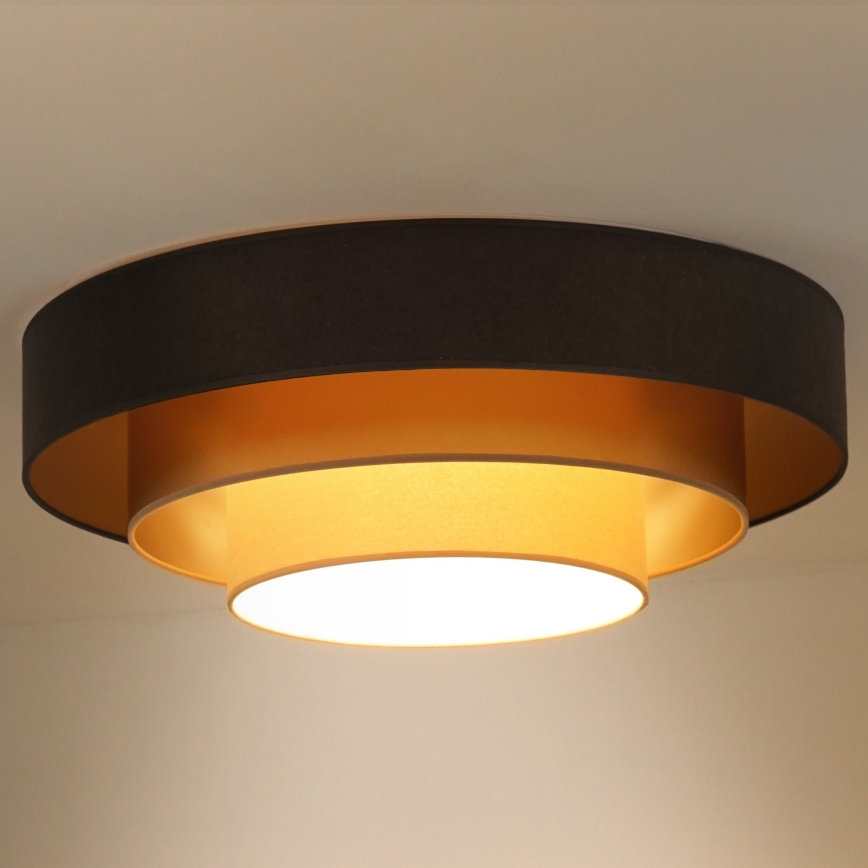 Duolla - LED Laevalgusti LUNETA LED/26W/230V d. 60 cm 4000K pruun/kuldne/kreemikas