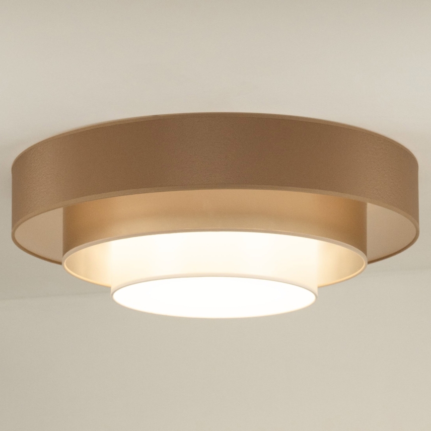 Duolla - LED Laevalgusti LUNETA LED/26W/230V d. 60 cm 4000K pruun/kuldne/valge