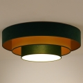Duolla - LED Laevalgusti LUNETA LED/26W/230V d. 60 cm 4000K roheline/kuldne