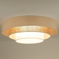 Duolla - LED Laevalgusti LUNETA LED/26W/230V d. 60 cm 4000K rotang/beež/pruun